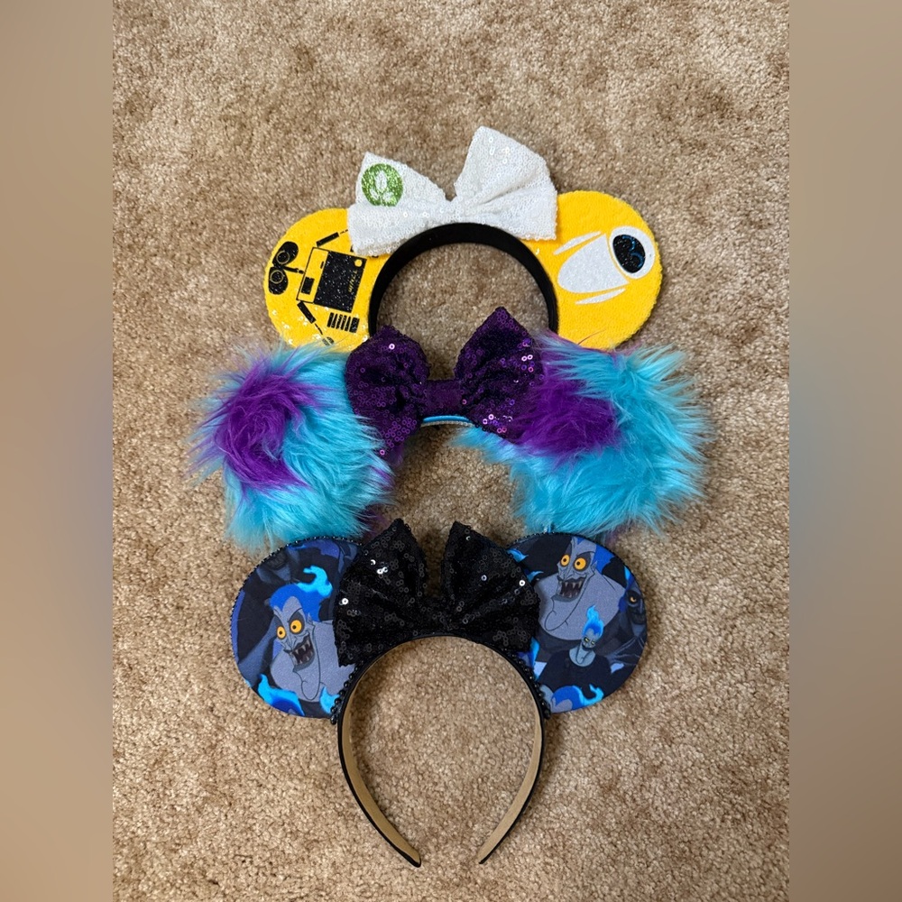 Kids Character Headband Set - Yellow, Purple, Blue